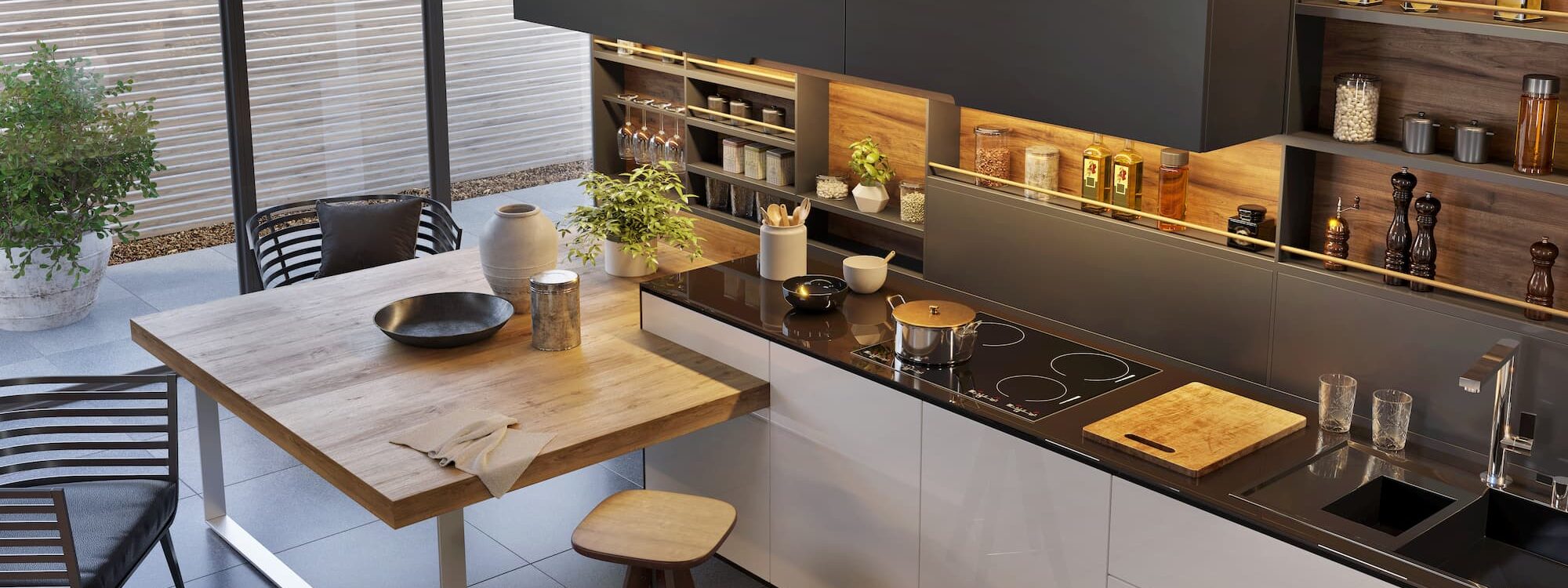 CUISINE_DURABLE 2000X750 | Why not wood Agencement durable : quels choix faire pour une cuisine et un dressing écoresponsables ? Saint-Louis